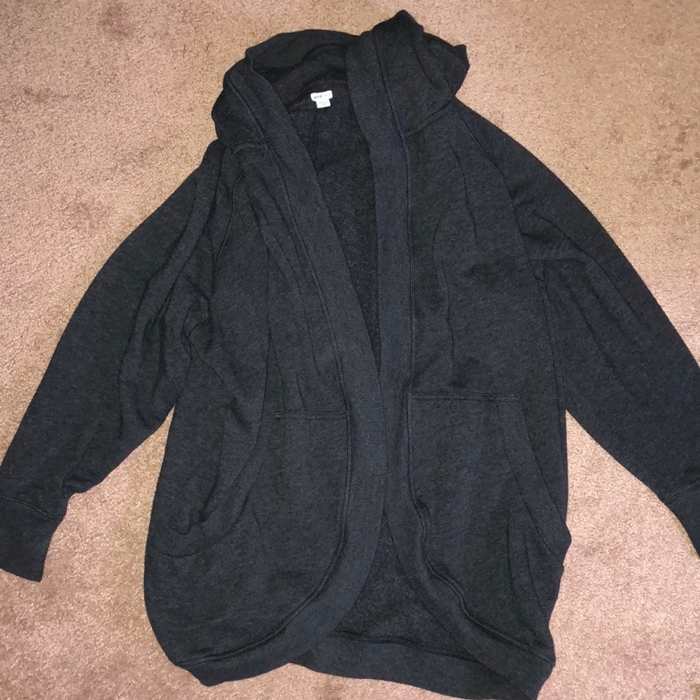 oversized sweatshirt cardigan